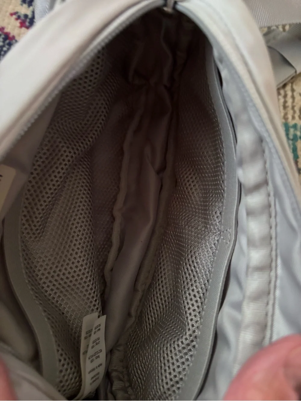 Lululemon Gray Belt Bag Crossbody Waist Bag Silver Hardware